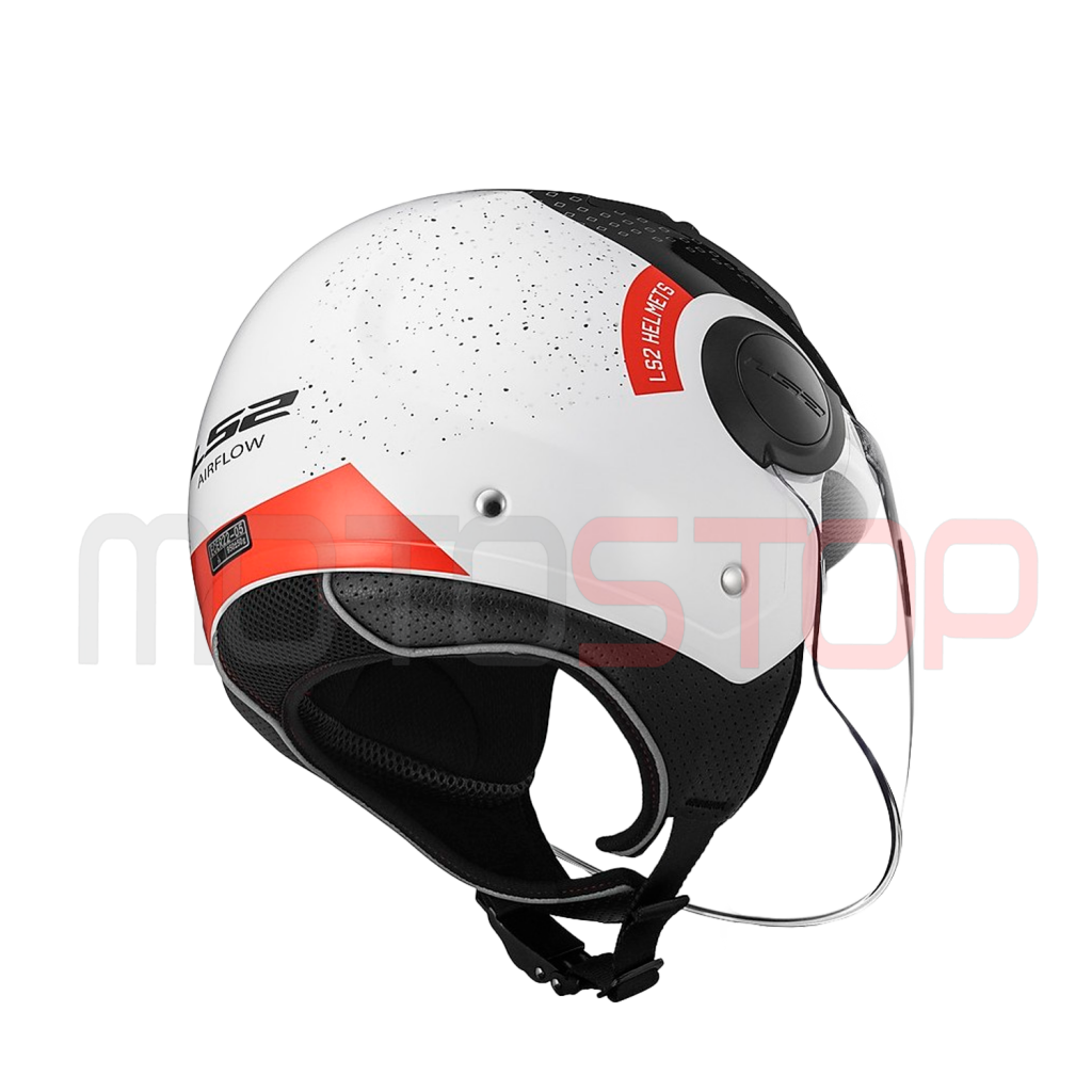 Casco Abierto Ls Of Airflow Condor Blanco Negro Rojo