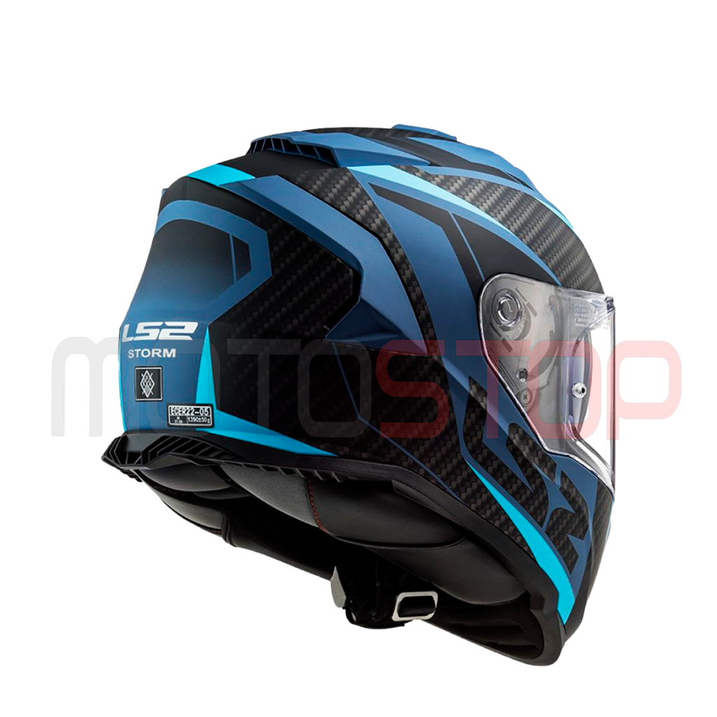 Casco Ls Ff Storm Racer Azul Mate Incluye Pinlock