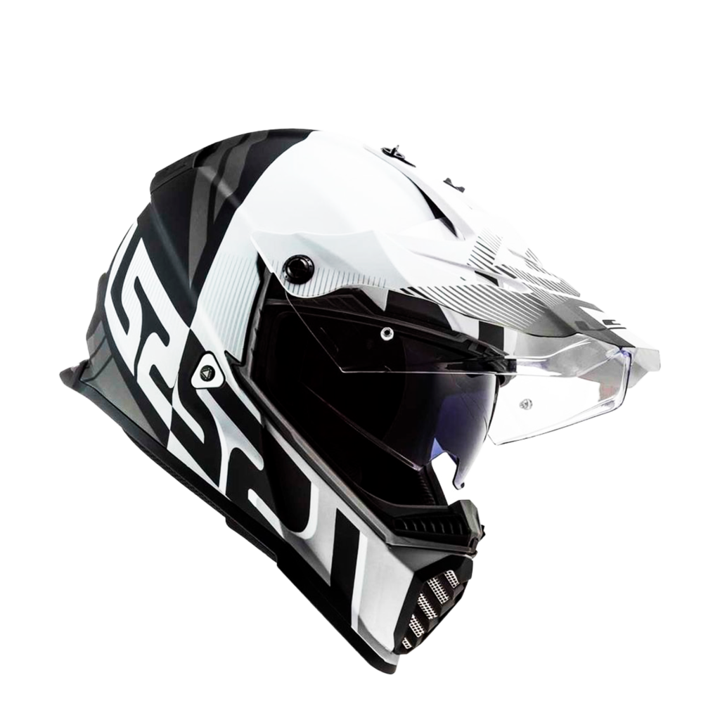 Casco Ls Mx Pioneer Evo Evolve Blanco Negro Matte