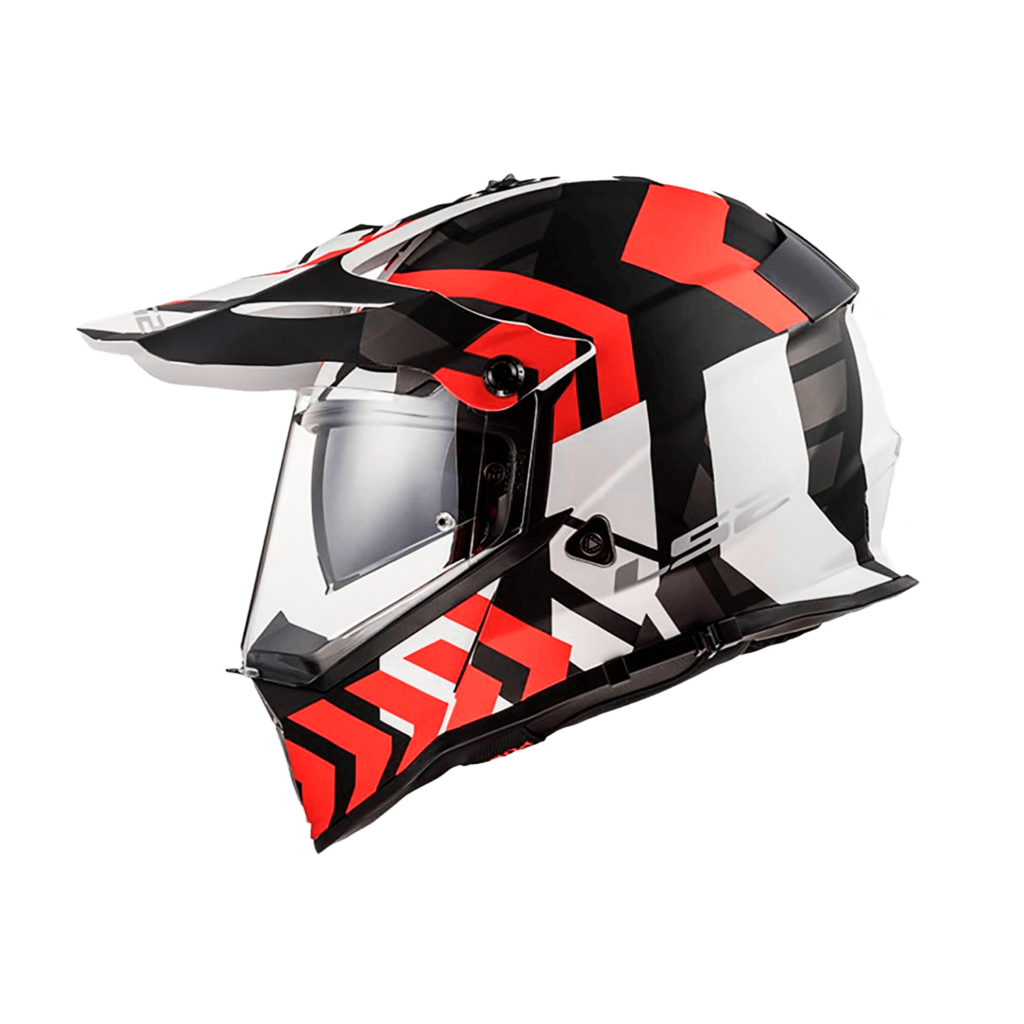 CASCO LS2 MX436 PIONEER EVO XTREME NEGRO ROJO MATTE