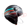 Casco Abierto Ls2 Of562 Airflow Ronnie Silver Azul Matte - Imagen 4