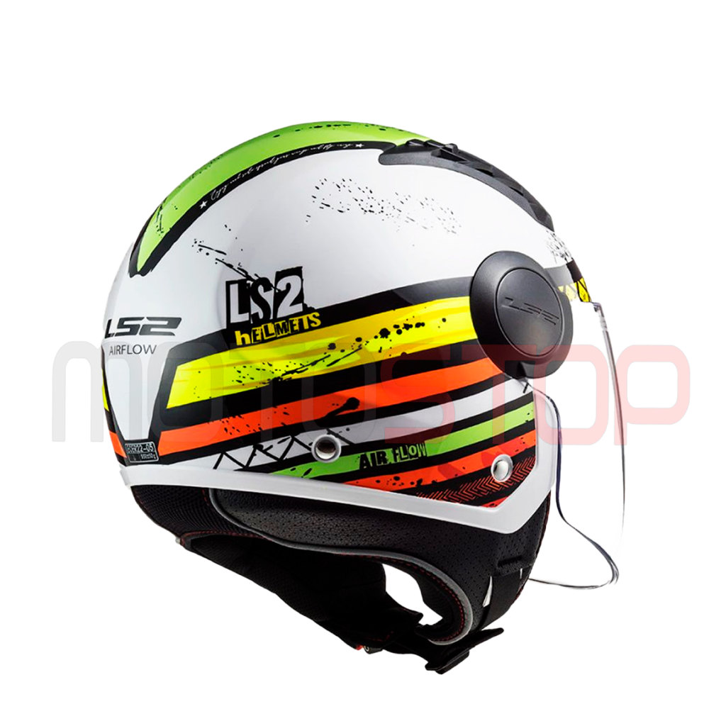 Casco Moto LS2 Of562 Airflow - Nero Opaco, Taglia L, Schermo Trasparente, Interno Lavabile