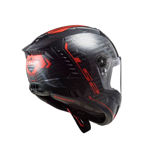 Casco Integral Carbono Ls2 Ff805 Thunder Sputnik Metal Rojo - Imagen 4
