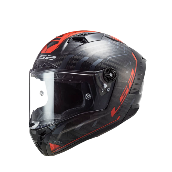 Casco Integral Carbono Ls2 Ff805 Thunder Sputnik Metal Rojo