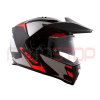Casco Abatible Ls2 Ff324 Metro Evo Sub Negro Gris Rojo - Imagen 2