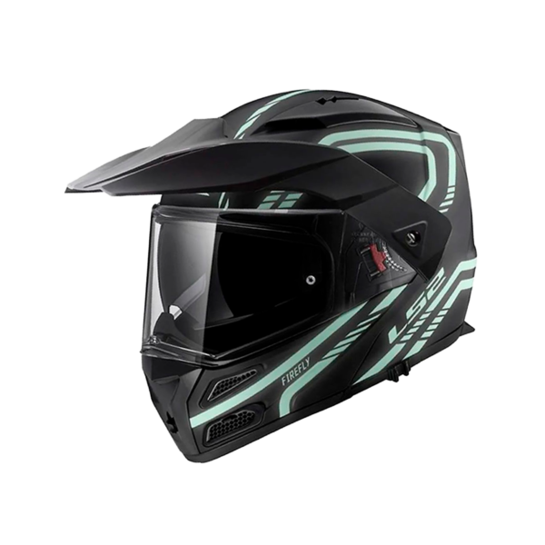 Casco Abatible Ls2 Ff324 Metro Evo Firefly Negro Matte.