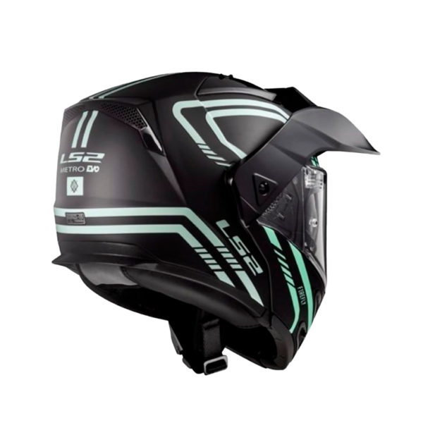 Casco Abatible Ls2 Ff324 Metro Evo Firefly Negro Matte. - Imagen 3