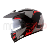 Casco Abatible Ls2 Ff324 Metro Evo Sub Negro Gris Rojo