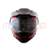 Casco Abatible Ls2 Ff324 Metro Evo Sub Negro Gris Rojo - Imagen 4