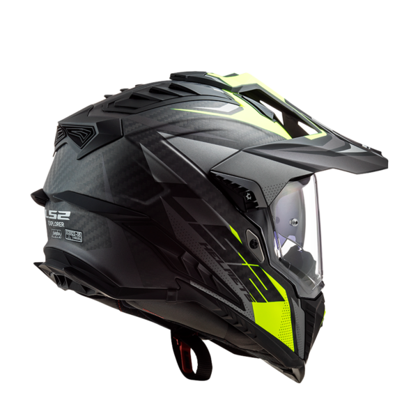 Casco Multipropósito Ls2 Mx701c Explorer Carbono Titanio Amarillo Matte - Imagen 4