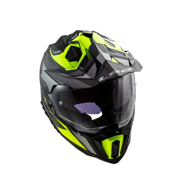 Casco Multipropósito Ls2 Mx701c Explorer Carbono Titanio Amarillo Matte - Imagen 3