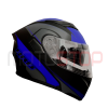 Casco Abatible 3400  Hro RIDA Negro/ Azul Con Sun Visor DOT - Imagen 3