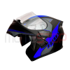 Casco Abatible 3400  Hro RIDA Negro/ Azul Con Sun Visor DOT - Imagen 4
