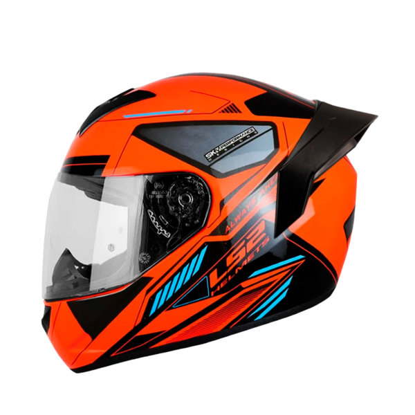 Casco Integral Ls2 Moto Ff352  Betha Negro Naranja