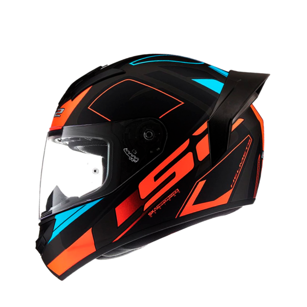Casco Ls2 Moto Ff352 Evo Cypress Negro Naranja Matte