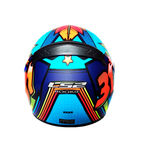 Casco Integral Ls2 Moto Ff352 Khan Azul Naranja - Imagen 2
