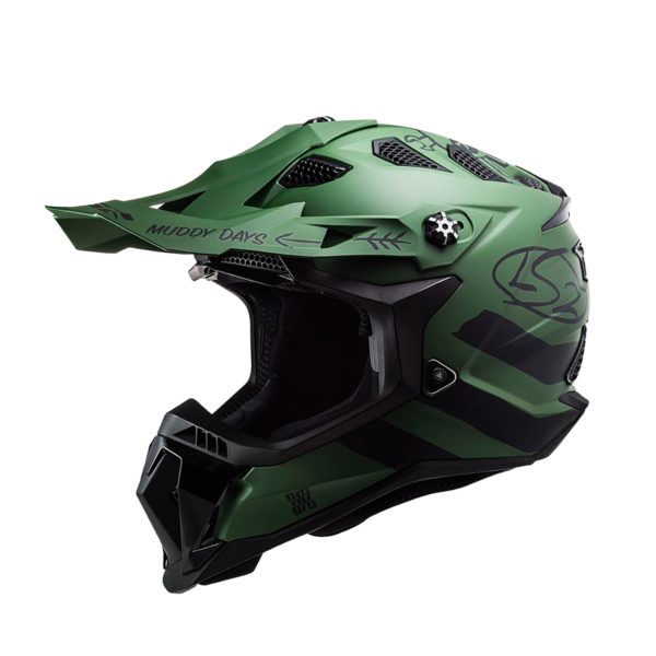 Casco Cross Ls2 Mx700 Subverter Evo Cargo Verde Militar
