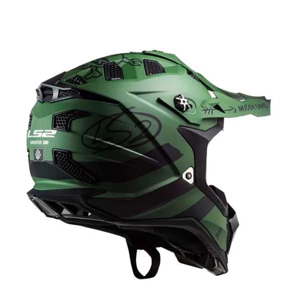 Casco Cross Ls2 Mx700 Subverter Evo Cargo Verde Militar - Imagen 4