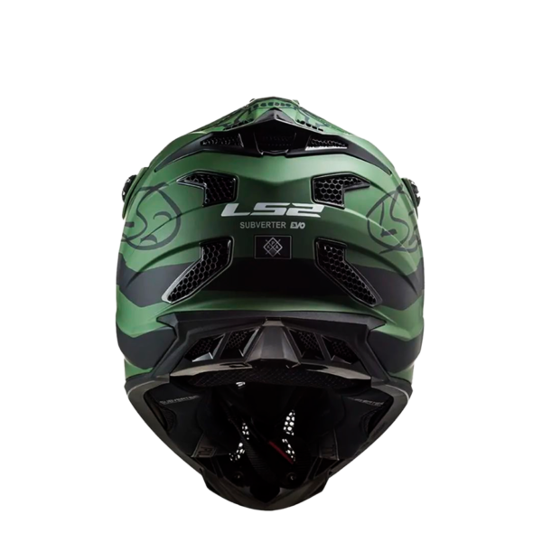 Casco Cross Ls2 Mx700 Subverter Evo Cargo Verde Militar - Imagen 3