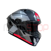 Casco Fhorse Jh-801 Cross Negro Gris / Rojo Matte Doble Visor