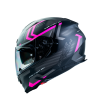 Casco Scorpion Exo-491 Negro Mate Fucsia - Imagen 2