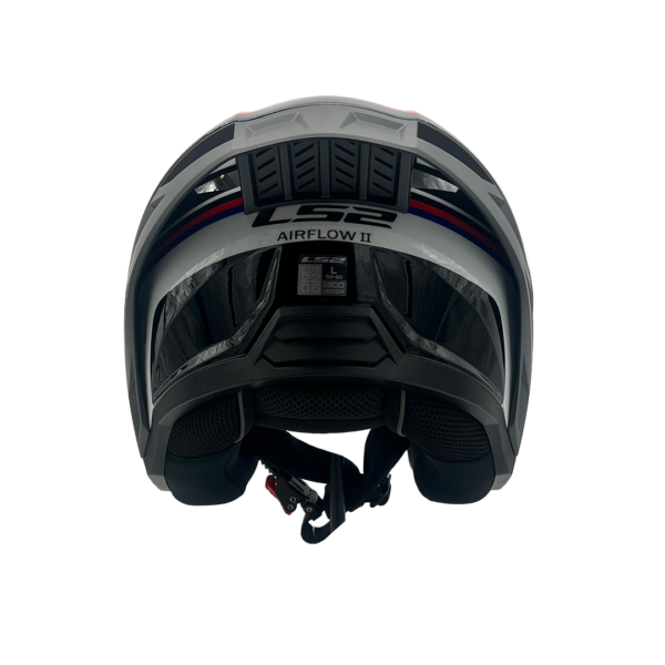 Casco Moto Ls2 Of616  Airflow II Rush Blanco Azul Rojo - Imagen 3