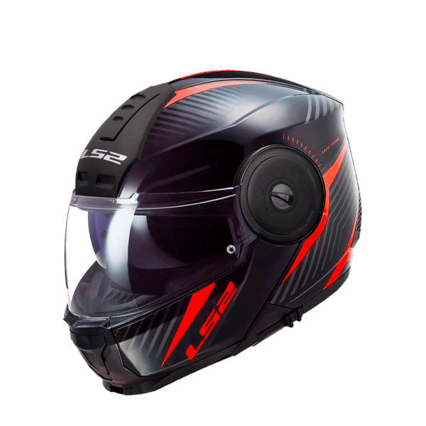 Casco Ls2 FF902 II Skid Negro Rojo  /  Pinlock