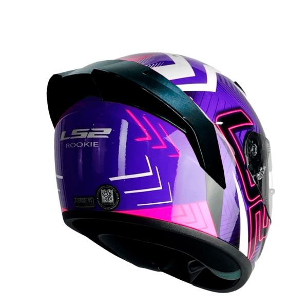 Casco Integral Ls2 FF352  Evo Garr Morado Rosa Spoiler Rosa - Imagen 4