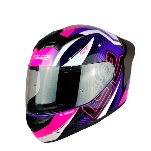 Casco Integral Ls2 FF352  Evo Garr Morado Rosa Spoiler Rosa - Imagen 3
