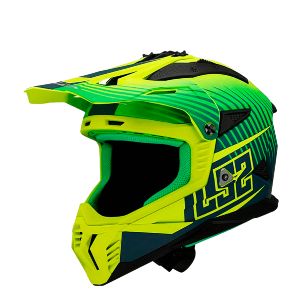 CASCO LS2 MX708 FAST II DUCK VERDE AMARILLO