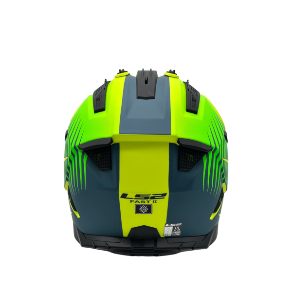 CASCO LS2 MX708 FAST II DUCK VERDE AMARILLO - Imagen 3