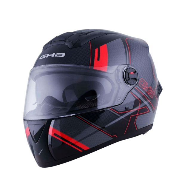 CASCO GHB M-61 MOTION NEGRO ROJO