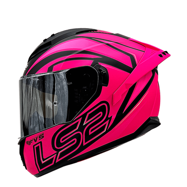 CASCO LS2 FF806 FUSION NEGRO FUCSIA MATTE / VISOR ESPEJO