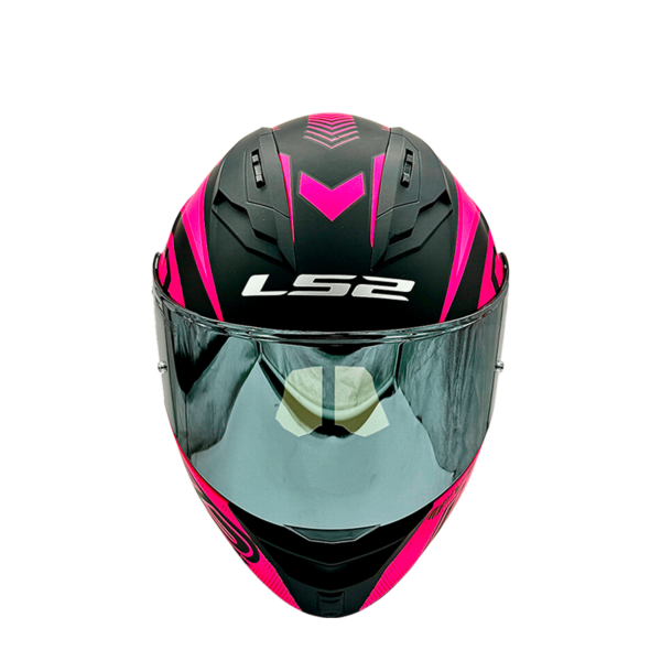 CASCO LS2 FF806 FUSION NEGRO FUCSIA MATTE / VISOR ESPEJO - Imagen 4