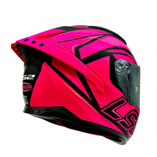 CASCO LS2 FF806 FUSION NEGRO FUCSIA MATTE / VISOR ESPEJO - Imagen 5