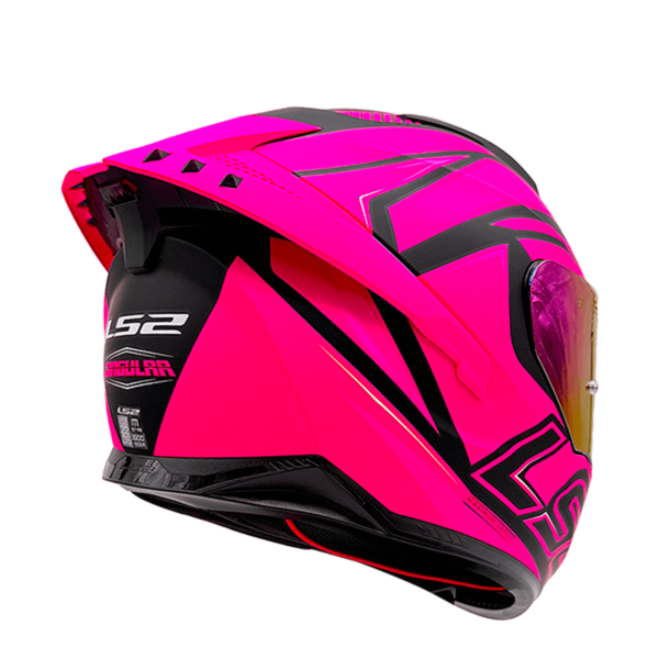 CASCO LS2 FF806 FUSION NEGRO FUCSIA MATTE / VISOR TORNASOL - Imagen 5