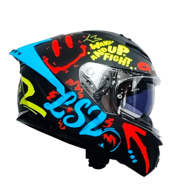 CASCO LS2 FF806 FUSION ONE NEGRO ROJO MATTE - Imagen 3