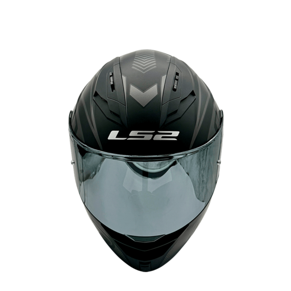 CASCO LS2 FF806 FUSION SINGULAR NEGRO GRIS MATE / VISOR ESPEJO - Imagen 3