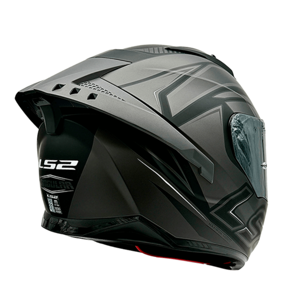 CASCO LS2 FF806 FUSION SINGULAR NEGRO GRIS MATE / VISOR ESPEJO - Imagen 4