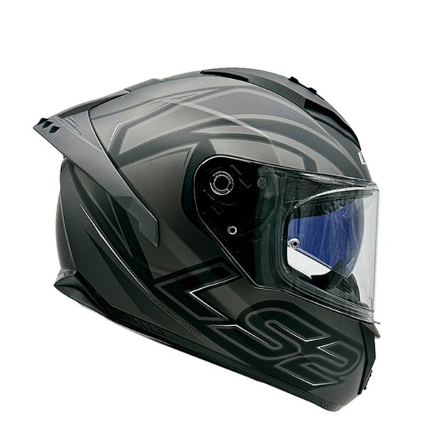 CASCO LS2 FF806 FUSION SINGULAR NEGRO GRIS MATE - Imagen 3
