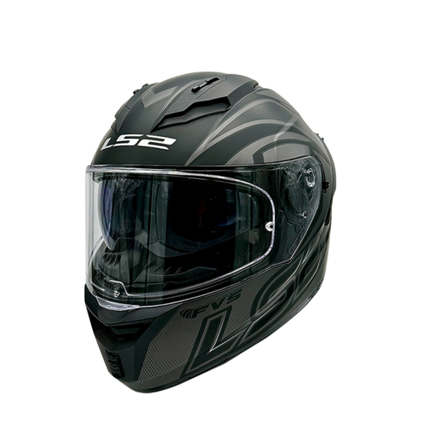 CASCO LS2 FF806 FUSION SINGULAR NEGRO GRIS MATE