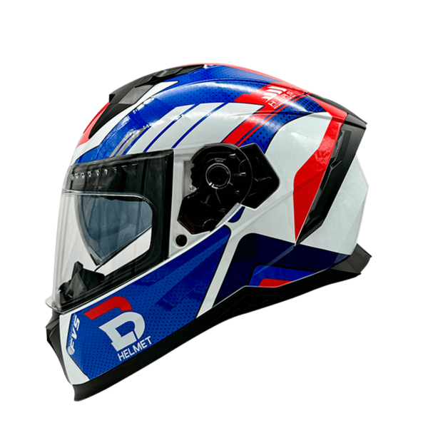 CASCO GHB M-69 TRACK BLANCO AZUL ROJO