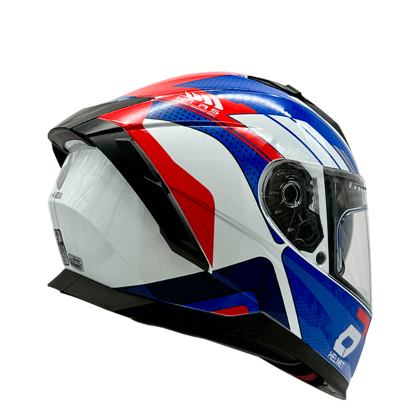 CASCO GHB M-69 TRACK BLANCO AZUL ROJO - Imagen 4