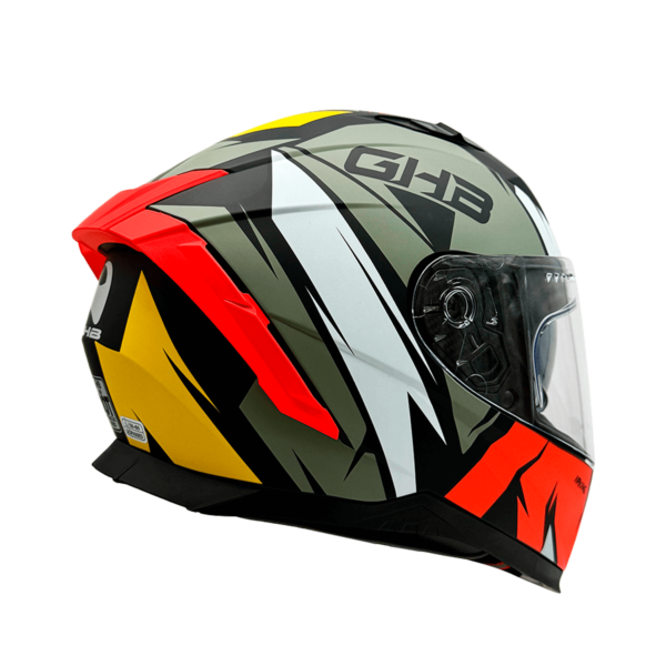 CASCO GHB M-69 TWISTED NARANJO GRIS BLANCO MATE - Imagen 4