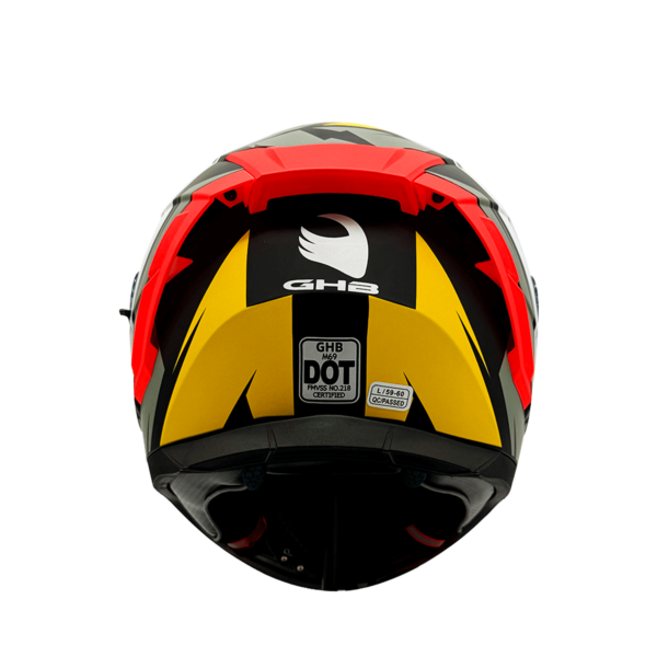 CASCO GHB M-69 TWISTED NARANJO GRIS BLANCO MATE - Imagen 5
