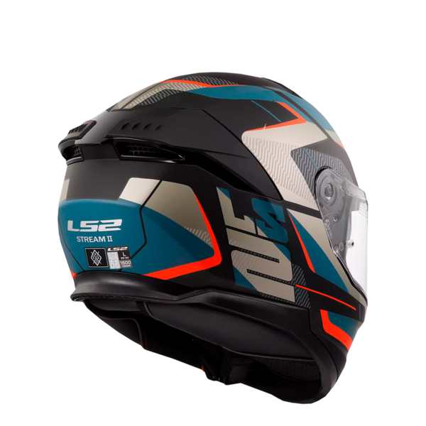 CASCO LS2 FF808 STREAM II ROAD NEGRO AZUL MATE - Imagen 6