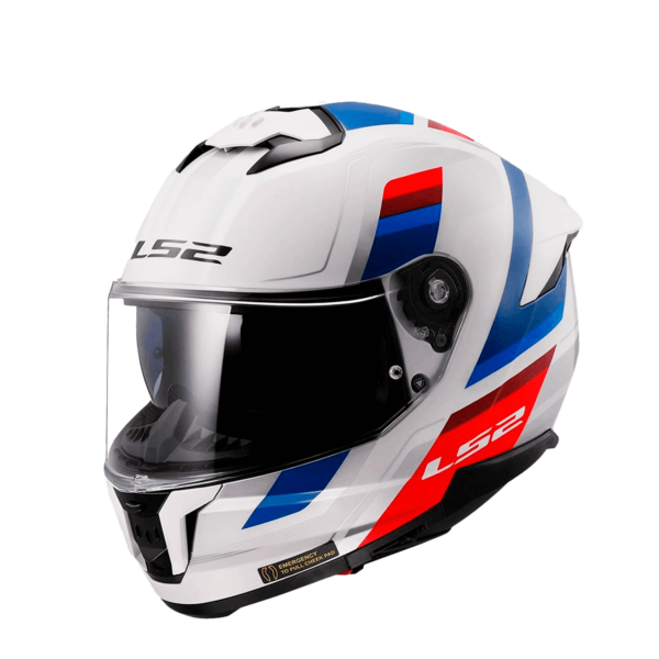 CASCO LS2 FF808 STREAM II VINTAGE BLANCO AZUL ROJO