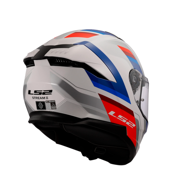 CASCO LS2 FF808 STREAM II VINTAGE BLANCO AZUL ROJO - Imagen 6
