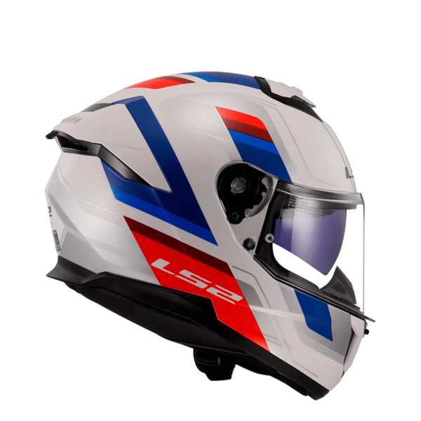 CASCO LS2 FF808 STREAM II VINTAGE BLANCO AZUL ROJO - Imagen 3