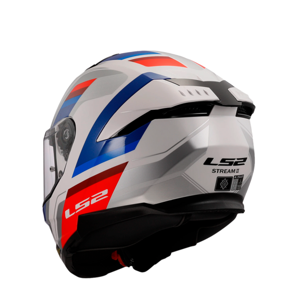 CASCO LS2 FF808 STREAM II VINTAGE BLANCO AZUL ROJO - Imagen 7